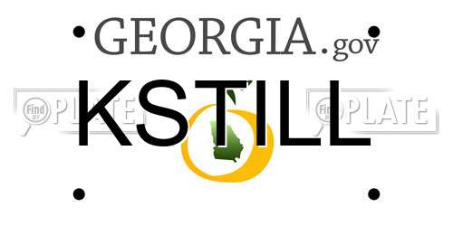 KSTILL Georgia License Plate
