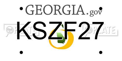 KSZF27 Georgia License Plate