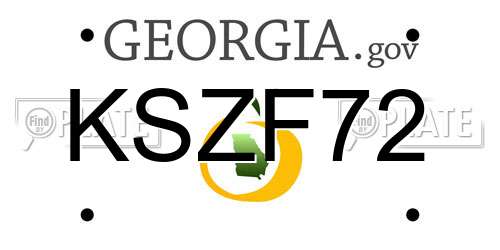 KSZF72 Georgia License Plate
