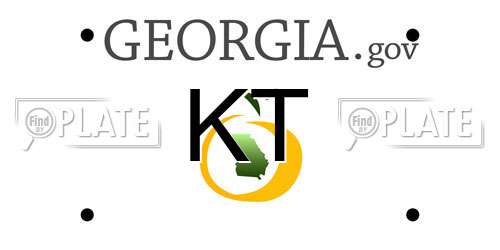 KT Georgia License Plate