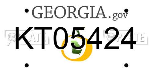 KT05424 Georgia License Plate