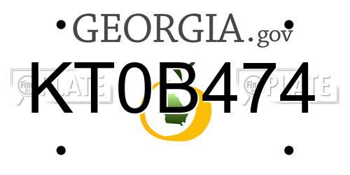 KT0B474 Georgia License Plate