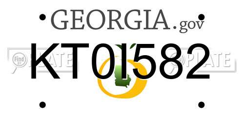 KT0I582 Georgia License Plate