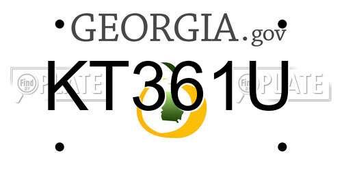 KT361U Georgia License Plate