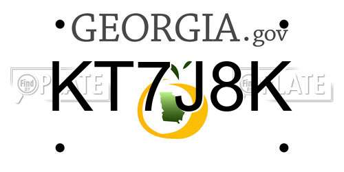 KT7J8K Georgia License Plate