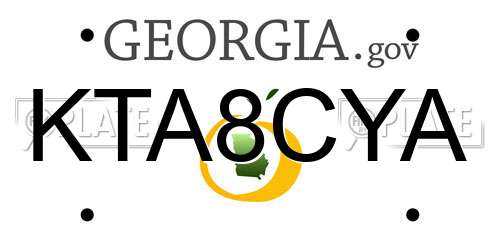 KTA8CYA Georgia License Plate