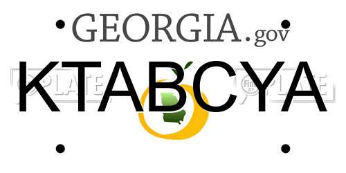 KTABCYA Georgia License Plate