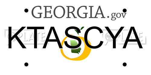 KTASCYA Georgia License Plate