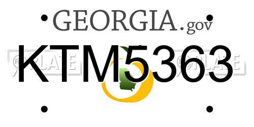 KTM5363 Georgia License Plate
