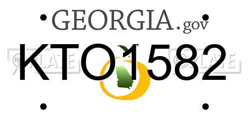 KTO1582 Georgia License Plate
