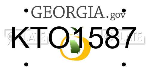 KTO1587 Georgia License Plate