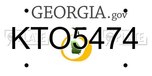 KTO5474 Georgia License Plate