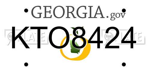 KTO8424 Georgia License Plate