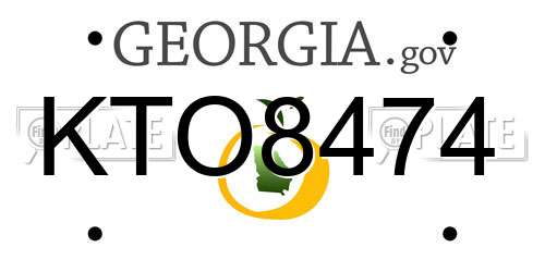 KTO8474 Georgia License Plate