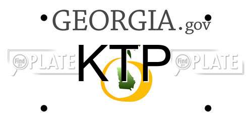 KTP Georgia License Plate