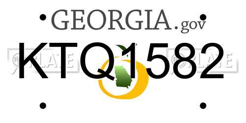 KTQ1582 Georgia License Plate