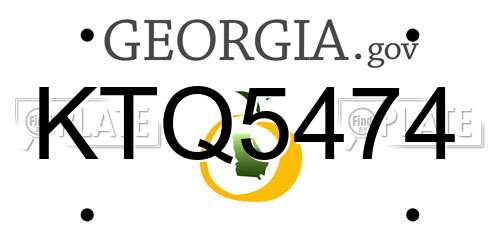 KTQ5474 Georgia License Plate