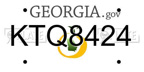 KTQ8424 Georgia License Plate