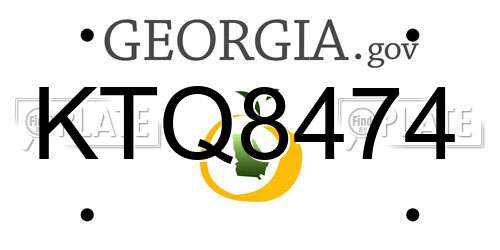 KTQ8474 Georgia License Plate