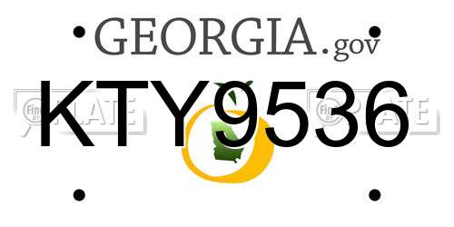 KTY9536 Georgia License Plate