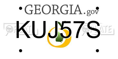 KUJ57S Georgia License Plate
