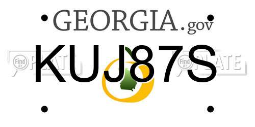 KUJ87S Georgia License Plate