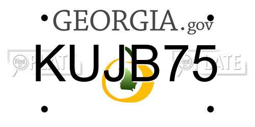 KUJB75 Georgia License Plate