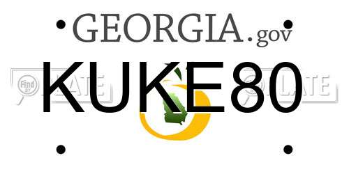 KUKE80 Georgia License Plate