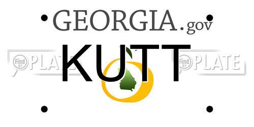 KUTT Georgia License Plate