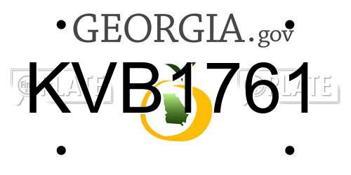 KVB1761 Georgia License Plate