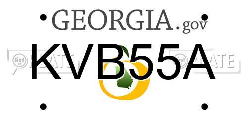 KVB55A Georgia License Plate