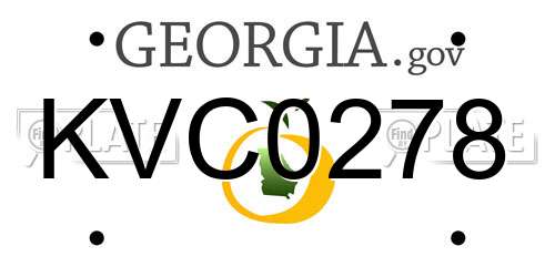 KVC0278 Georgia License Plate