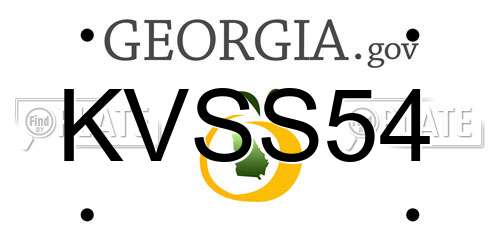 KVSS54 Georgia License Plate