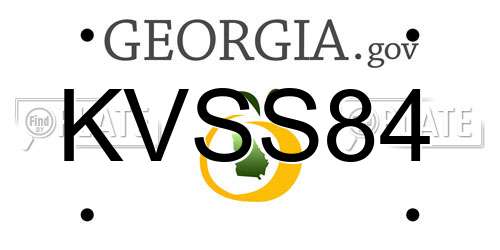KVSS84 Georgia License Plate