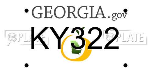 KY322 Georgia License Plate