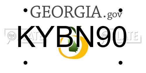 KYBN90 Georgia License Plate