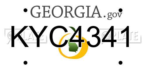 KYC4341 Georgia License Plate