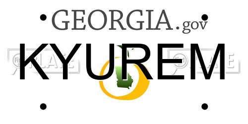 KYUREM Georgia License Plate