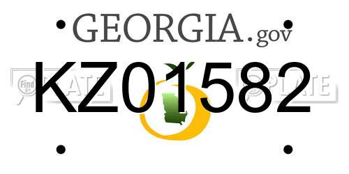 KZ01582 Georgia License Plate