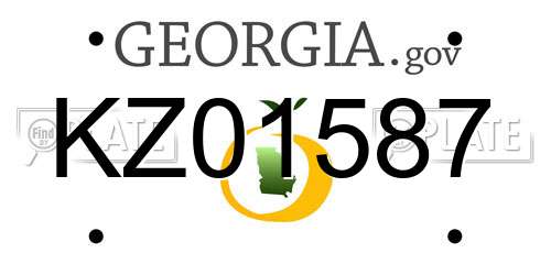 KZ01587 Georgia License Plate