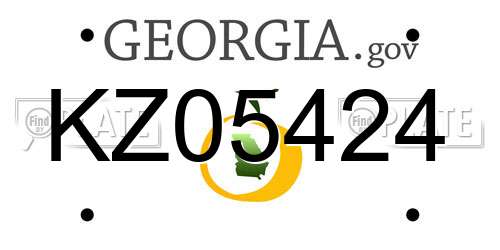 KZ05424 Georgia License Plate