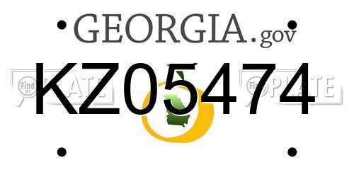 KZ05474 Georgia License Plate