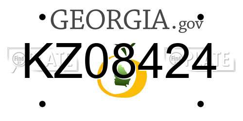 KZ08424 Georgia License Plate
