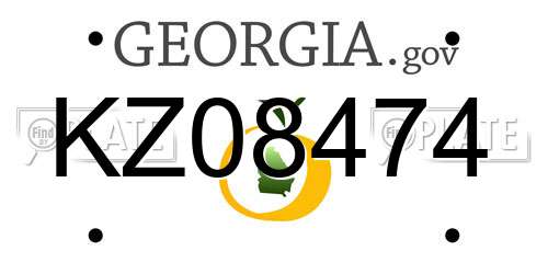 KZ08474 Georgia License Plate