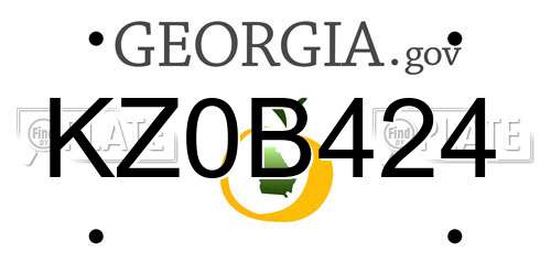 KZ0B424 Georgia License Plate