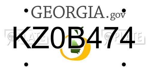 KZ0B474 Georgia License Plate