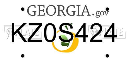 KZ0S424 Georgia License Plate
