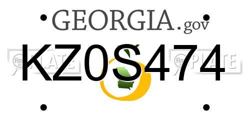 KZ0S474 Georgia License Plate