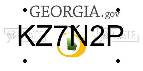 KZ7N2P Georgia License Plate