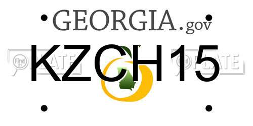 KZCH15 Georgia License Plate
